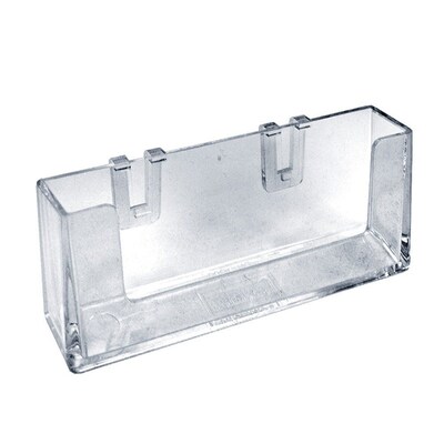 Azar Card Holder, 1.25 x 3.87, , Desktop/Wall, Clear Plastic, 10/Pack (252365)