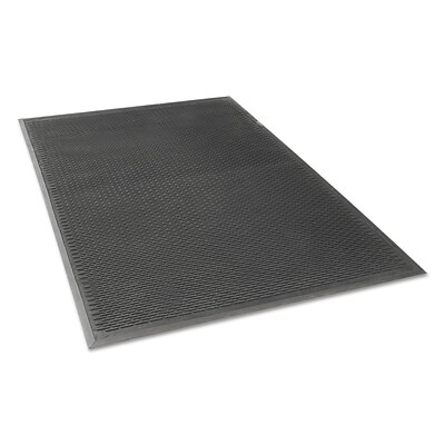 Crown® Flexible Safewalk Light™ Anti-Fatigue Mat, Black, 1/4 Thick, 45 X 67.5 (APX. 4 X 6)
