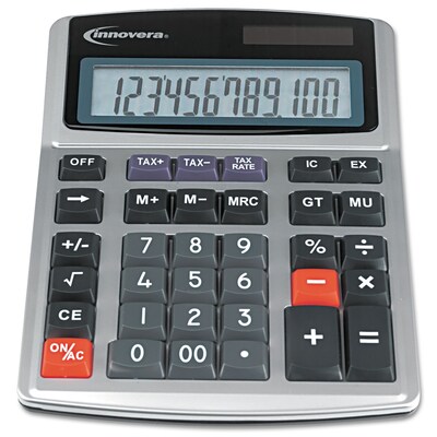 Innovera 15971 Large Digit Commercial IVR15971 12-Digit Desktop Calculator, Silver