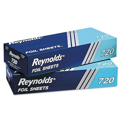Reynolds® Wrap 720 Pop-Up Interfolded Aluminum Foil Sheets, 12 x 10 3/4, Silver, 200 Sheets/Box, 12 Boxes/Carton