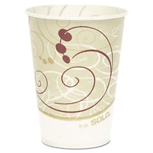 Solo Wax Paper Cups 9 oz., Symphony® Design, 2000/Carton (R9N-J8000)