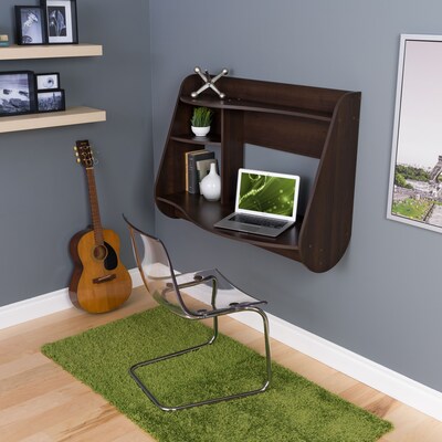 Prepac Kurv Floating Desk in Espresso (EEHW-0901-1)