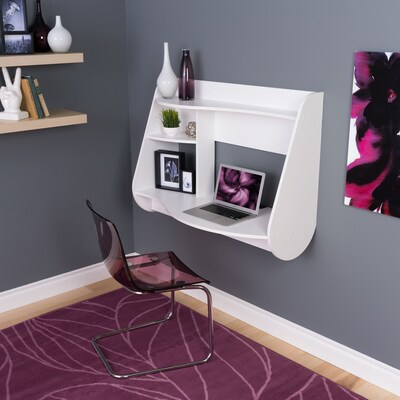 Prepac Kurv Floating Desk in White (WEHW-0901-1)