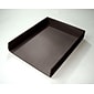Bindertek Bright Wood Desk Stackable Letter Paper Tray, Black (BTLTRAY-BK)