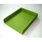 Bindertek Bright Wood Desk Stackable Letter Paper Tray, Green (BTLTRAY-GR)