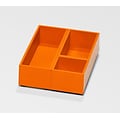 Bindertek Bright Wood Desk Organizing System Storage Box Set; Orange (BTSBOX-OR)