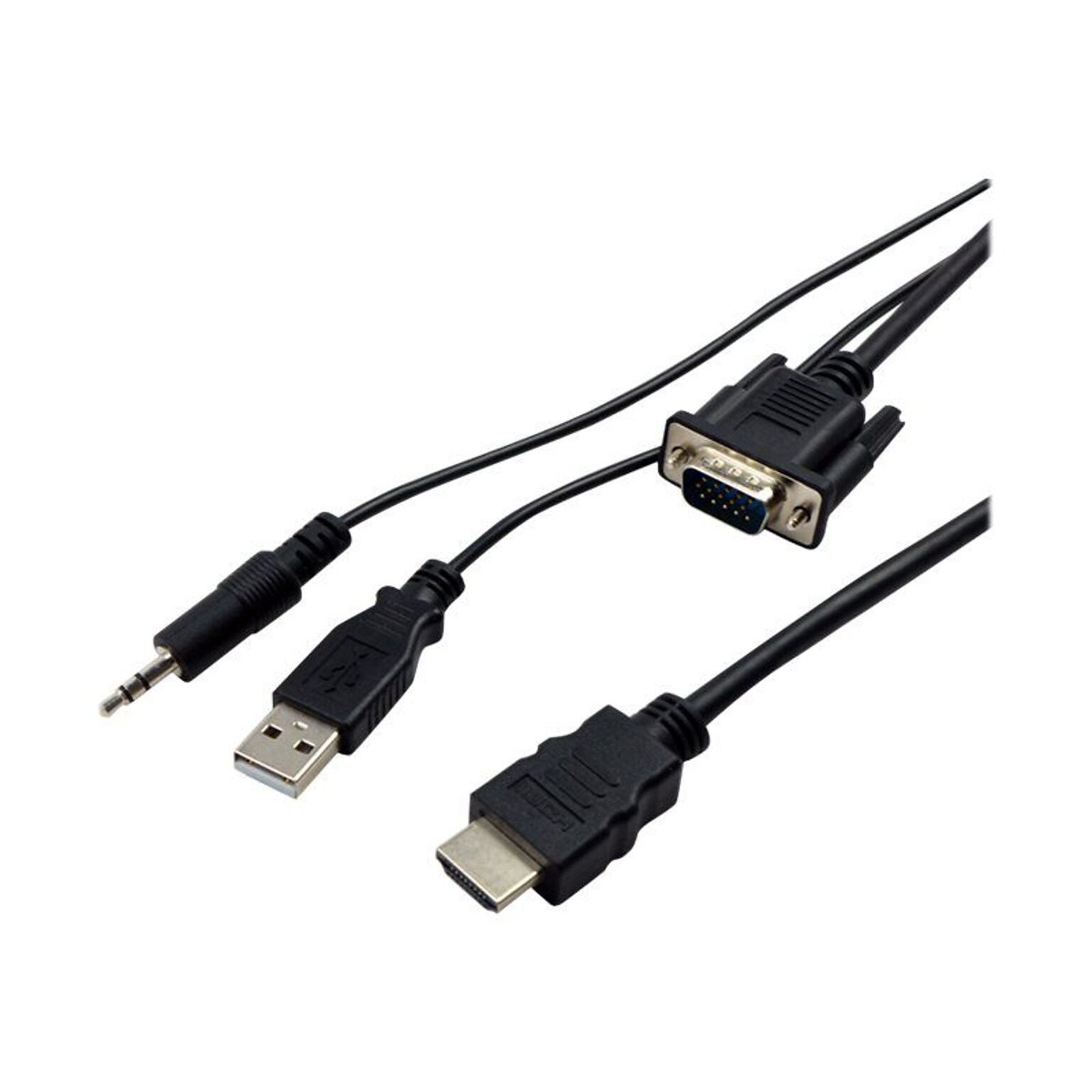 VisionTek® VGA to HDMI Male/Male Active Video Cable; Black (900824)
