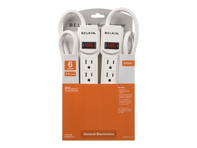 Belkin™ F5C048-2 6 Outlet 200 Joules Surge Suppressor; 2