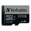 Verbatim® 32GB Pro 600X microSDHC Memory Card with Adapter