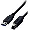 COMPREHENSIVE CABLE 3 Male to Male Black Data Transfer Cable (USB3-AB-3ST)
