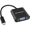 Comprehensive® Type-C USB 3.1/HD-15 VGA Male/Female Adapter Cable; Black