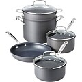 Cuisinart® Chefs Classic™ Non-Stick Hard Anodized Aluminum Cookware Set; 8 Piece, Black (66-8W)