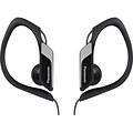 Panasonic RP-HS34M-K Water-Resistant Sport Clip Headphone With Mobile Controller; Over-The-Ear, Black