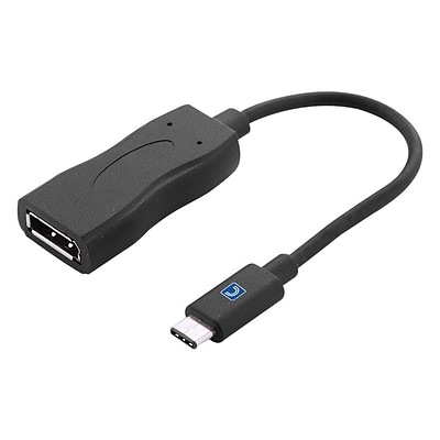 Comprehensive® Type-C USB 3.1/DisplayPort Male/Female Adapter Cable; Black