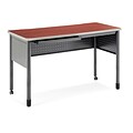 OFM Mesa Series Standing Height Training Table and Desk with Drawers, 27.75 X 55.25, Cherry, (66141-CHY)