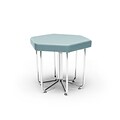 OFM Hex Series Stool, Vinyl, Aqua with Chrome Frame (66-AQU)