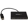 StarTech.com® MSTDP123HD DisplayPort to 3x HDMI Multi Stream Transport Hub; Black