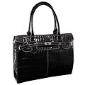McKlein L Series Laptop Briefcase, Black Faux Leather (11105)