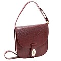 MAYA Red Textured Faux Leather Crossbody Bag (11146)