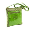 EMET Green Quilted Faux Leather Crossbody Bag (11191)