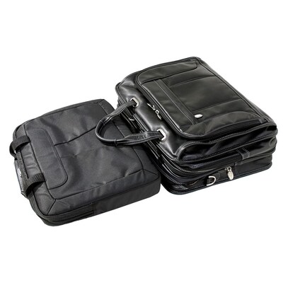 McKlein S Series Laptop Briefcase, Black Leather (15715)