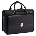 McKlein S Series Laptop Briefcase, Black Leather (15975)