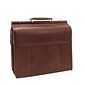 Siamod MANAROLA, SIGNORINI, Oil Pull-Up Leather, Double Compartment Laptop Briefcase, Cognac (25594)