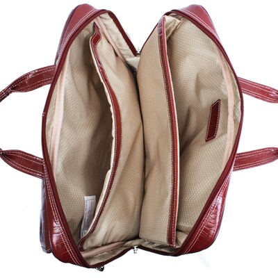 Siamod MONTEROSSO, SERVANO, Embossed Crocco Leather, Tablet Briefcase, Red (35536)