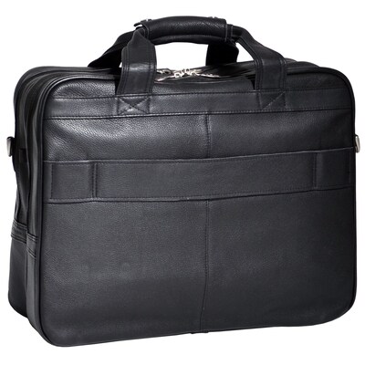 McKlein I Series Laptop Rolling Briefcase, Black Leather (43185)