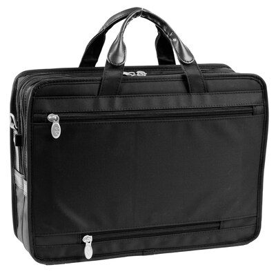 McKlein P Series Laptop Briefcase, Black Nylon (88435)