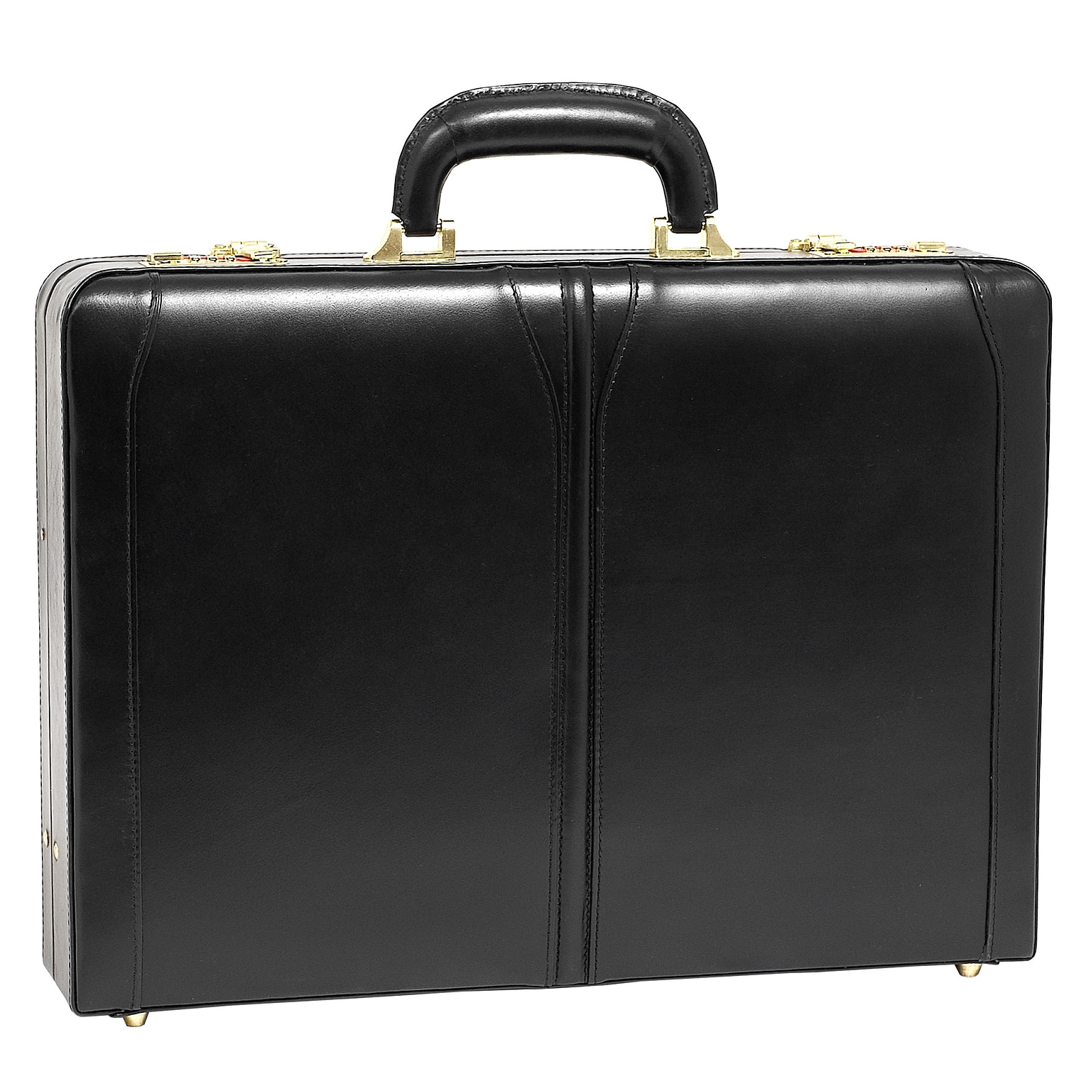 McKlein V Series, LAWSON, Top Grain Cowhide Leather,Attaché Briefcase, Black (80455)