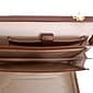 McKlein Coughlin Expandable Attache Briefcase, Top Grain Cowhide Leather, Brown (80464)