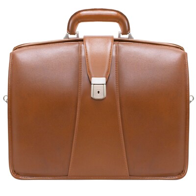 McKlein V Series, HARRISON, Top Grain Cowhide Leather,Partners Laptop Briefcase, Brown (83384)