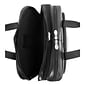 McKlein R Series, PEARSON, Top Grain Cowhide Leather,Expandable Double Compartment Laptop Briefcase, Black (84565)