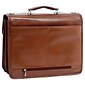 McKlein Flournoy, Double Compartment Laptop Briefcase, Top Grain Cowhide Leather, Brown (85954)