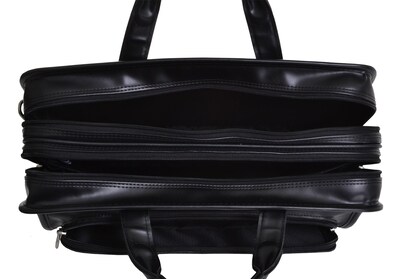 McKlein P Series Laptop Briefcase, Black Leather (88435)