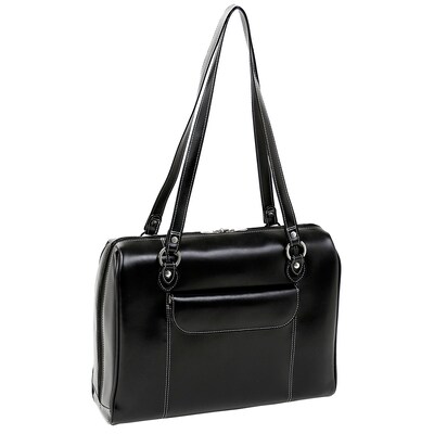 McKlein W Series Laptop Briefcase, Black Leather (94745C)