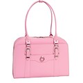 McKlein W Series Laptop Briefcase, Pink Trimmed In Sand Leather (96529)