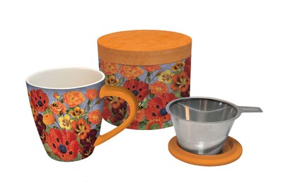 LANG Pretty Poppies Tea Infuser Mug (2160504)