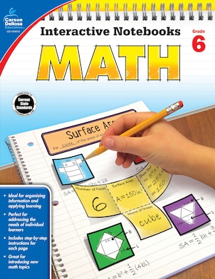 Carson-Dellosa Interactive Notebooks Math Grade 6 Resource Book (104910)