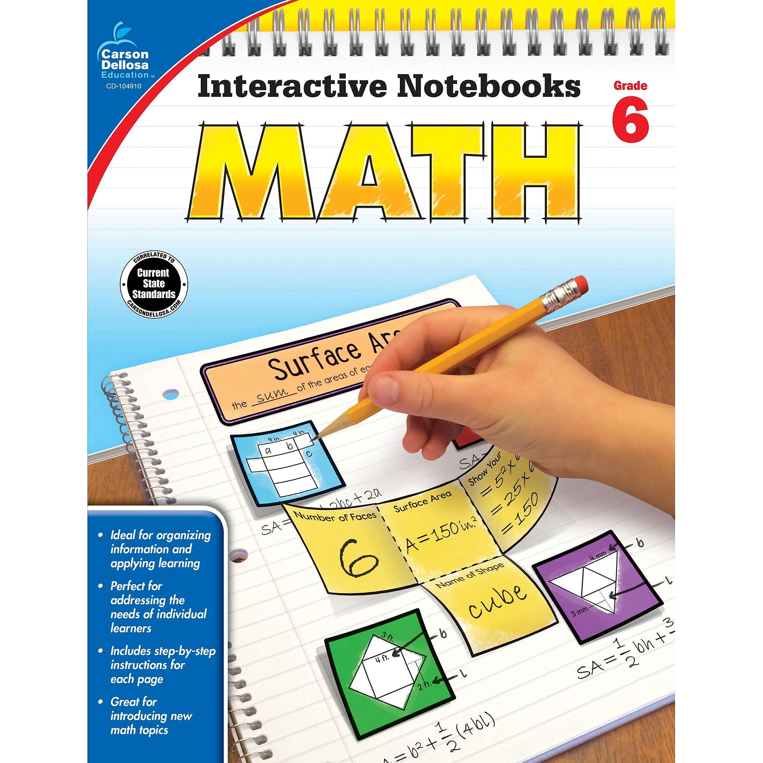Carson-Dellosa Interactive Notebooks Math Grade 6 Resource Book (104910)