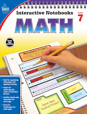 Carson-Dellosa Interactive Notebooks Math Grade 7 Resource Book (104911)