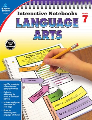 Carson-Dellosa Interactive Notebooks Language Arts Grade 7 Resource Book (104914)