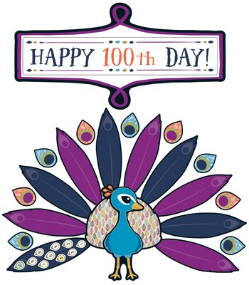 Carson-Dellosa You-Nique Happy 100th Day! Bulletin Board Set (110319)