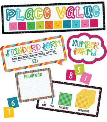 Carson-Dellosa School Pop Place Value Grades K-3 Mini Bulletin Board Set (110331)