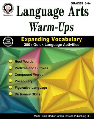 Mark Twain Language Arts Warm-Ups Grades 5-8+ Resource Book (404245)