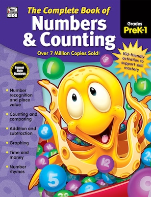 Thinking Kids The Complete Book of Numbers and Counting PreK1 Workbook (704933)