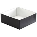Bags & Bows® 8 x 8 x 3 Swirl Hi-Wall Gift Box Bottoms Only, Black, 50/Pack (H83-2094)