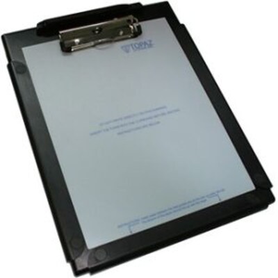 Topaz ClipGem® Signature Capture Pad; Black (T-C912-B-R)