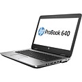 HP® ProBook 640 G2 14 Notebook PC, LCD, Intel Core i7-6600U, 256GB, 8GB, Windows 7 Professional, Black